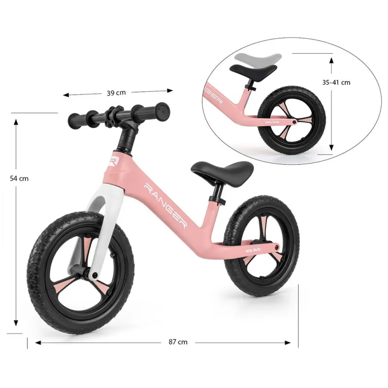 Milly Mally Dětské balanční kolo Ranger Pink