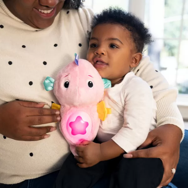 BABY EINSTEIN Hračka uklidňující se senzorem pláče mořský koník růžový Sea Dreams Seahorse™ 0m+
