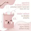 Sipo Koš na hračky se šňůrkou, skládací bavlněný / 43 l, Teddy Bear Pink