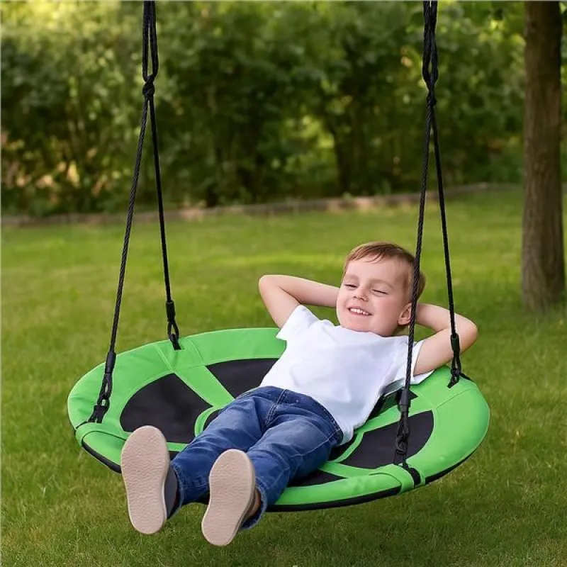 Baby Mix Houpací kruh čapí hnízdo 100 cm zelený