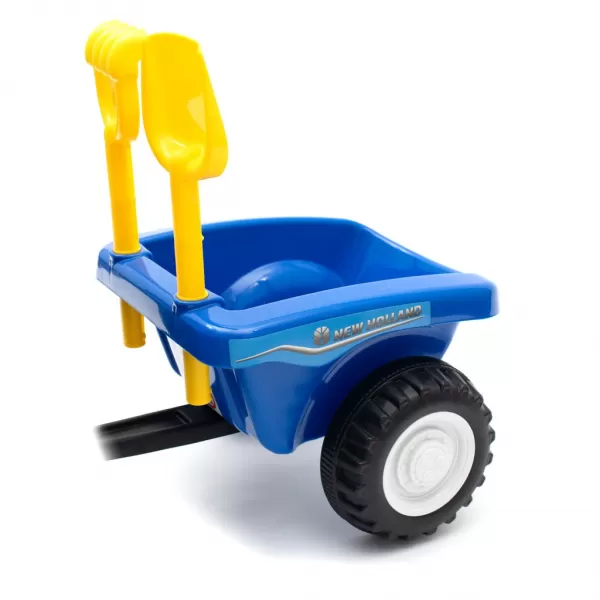 Baby Mix Dětské odrážedlo traktor s vlečkou a nářadím New Holland modrý