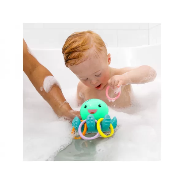 Infantino Svítící chobotnice s kroužky do koupele
