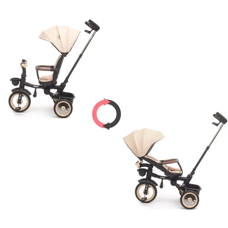 Milly Mally Luxusní dětská tříkolka s osvětlením Twinkle beige