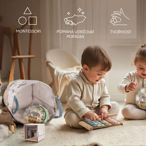 Zopa Dětský koš na hračky bavlněný velký