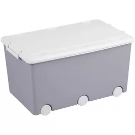Tega Víceúčelový box na hračky na kolečkách šedý