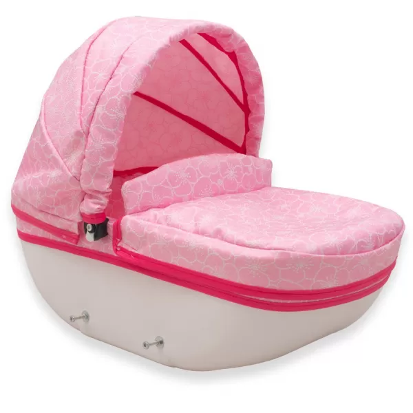 New Baby Luxusní dětský kočárek pro panenky COMFORT růžový