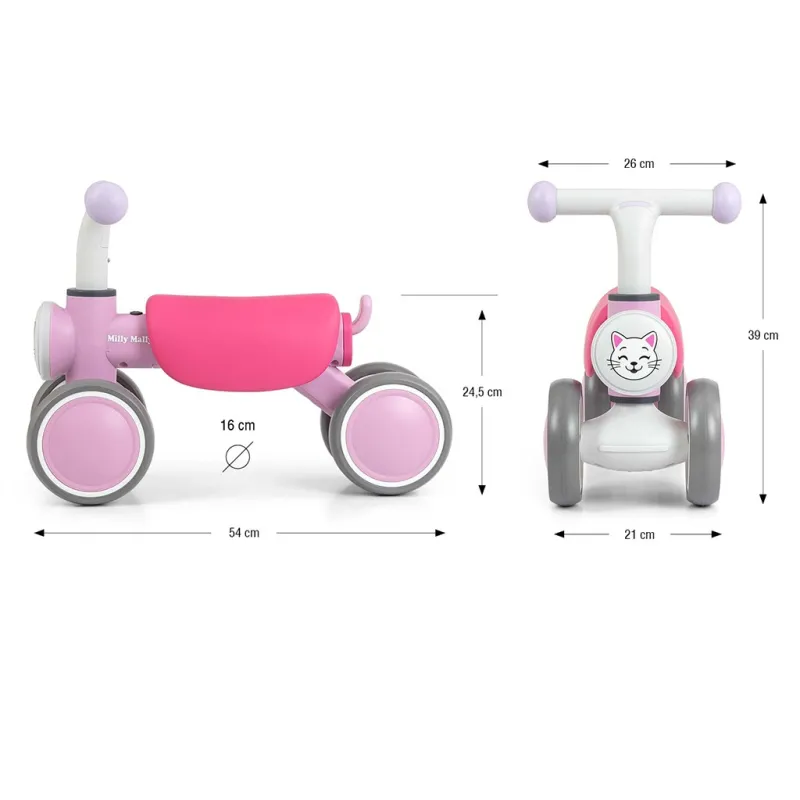 Milly Mally Dětské odrážedlo York pink