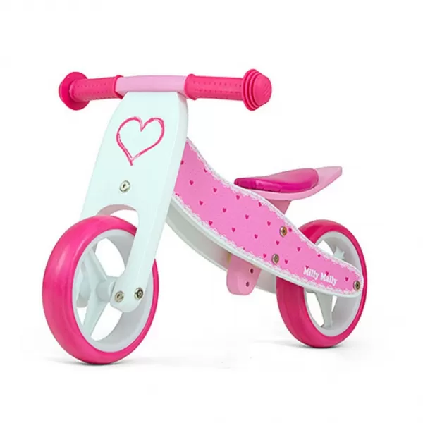 Milly Mally Dětské multifunkční odrážedlo kolo 2v1 JAKE Hearts