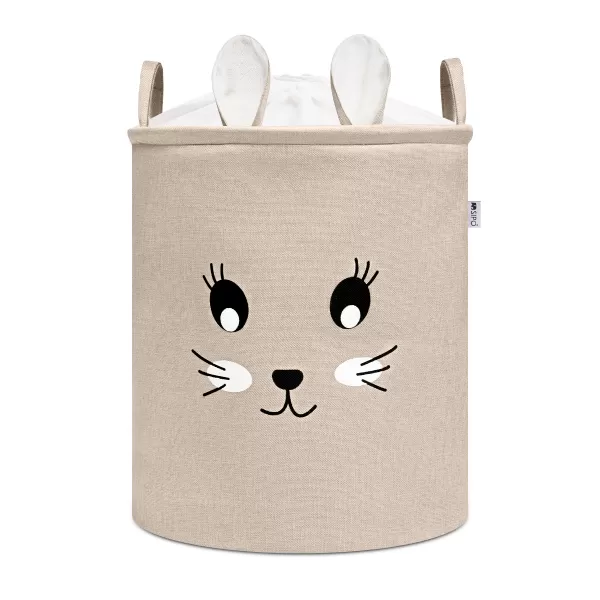 Sipo Koš na hračky XL se šňůrkou, skládací bavlněný / 63 l