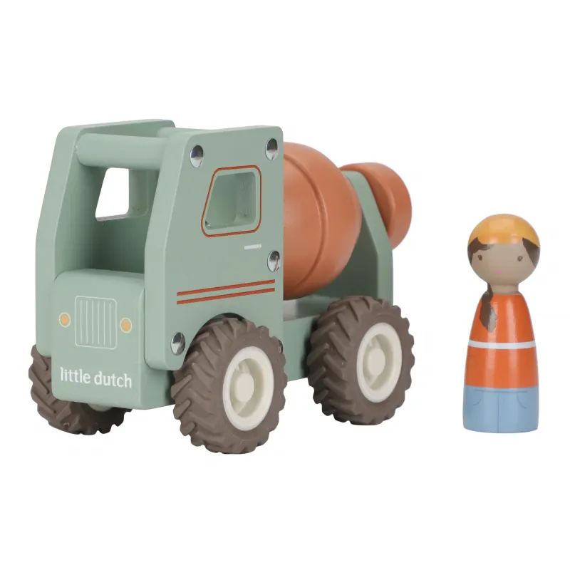 Little Dutch Náklaďák s míchačkou dřevěný