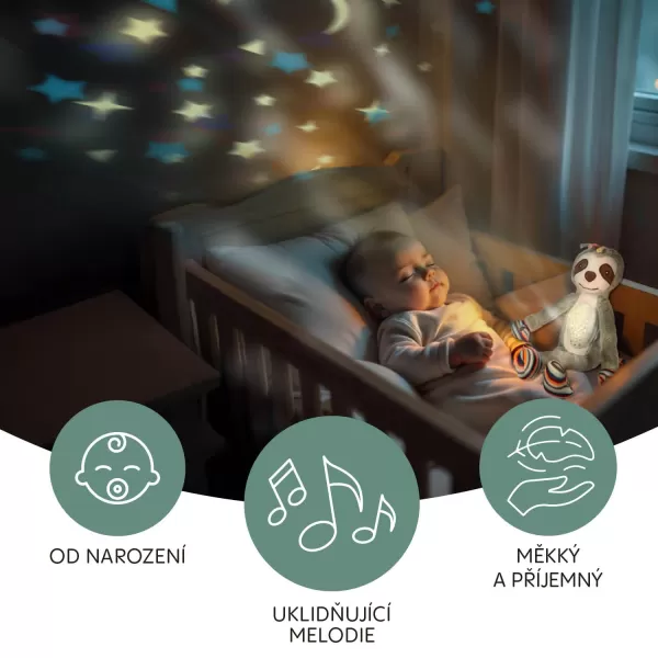 Zopa Plyšový usínáček s projektorem a melodiemi, Monkey