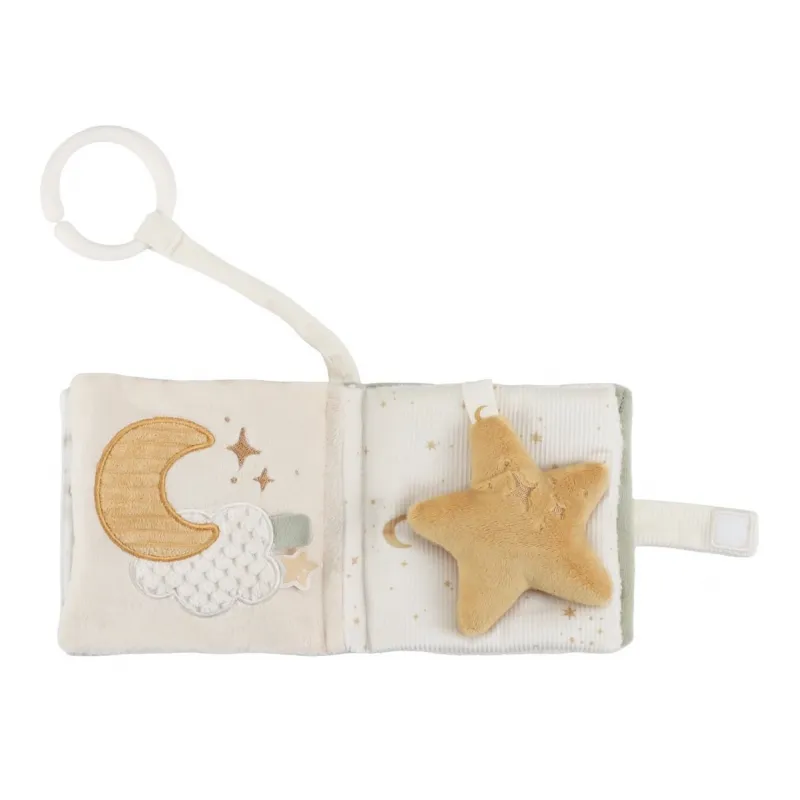 Little Dutch Závěsná textilní knížka s aktivitami Newborn Naturals