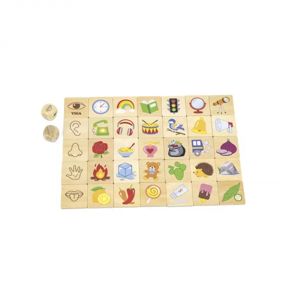 Viga Dřevěné puzzle Smysly