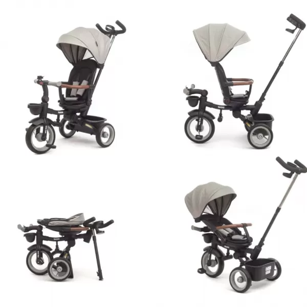 Milly Mally Luxusní dětská tříkolka s osvětlením Twinkle grey