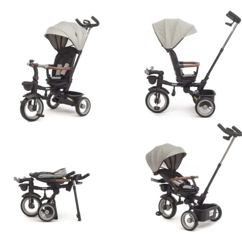 Milly Mally Luxusní dětská tříkolka s osvětlením Twinkle grey