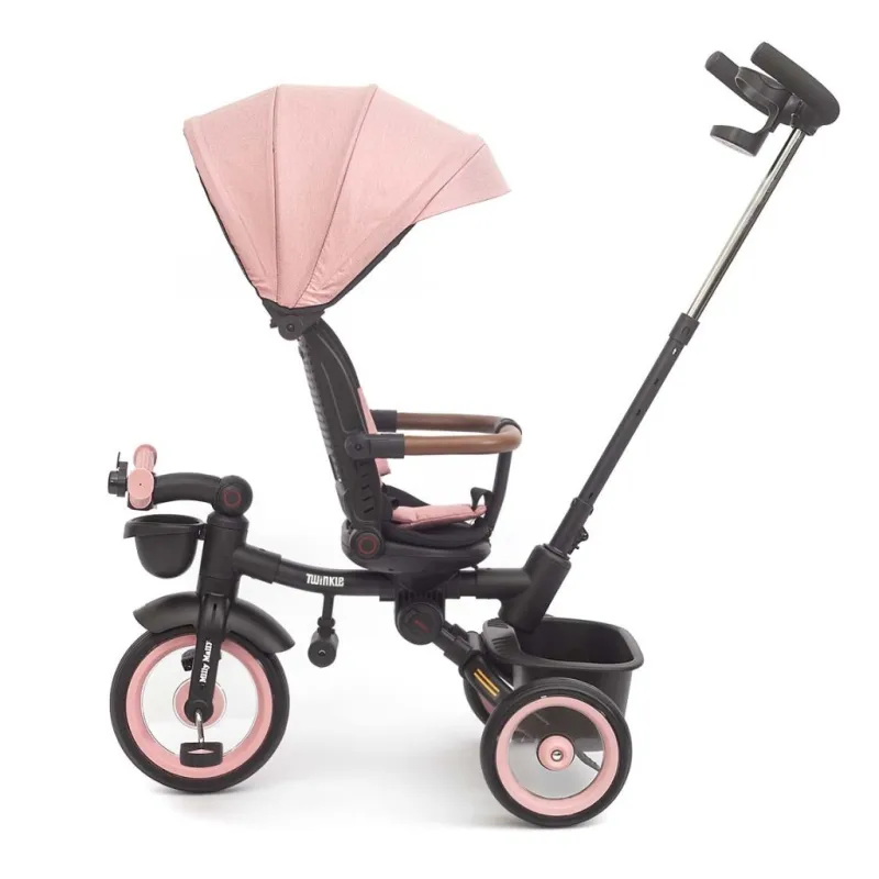 Milly Mally Luxusní dětská tříkolka s osvětlením Twinkle pink