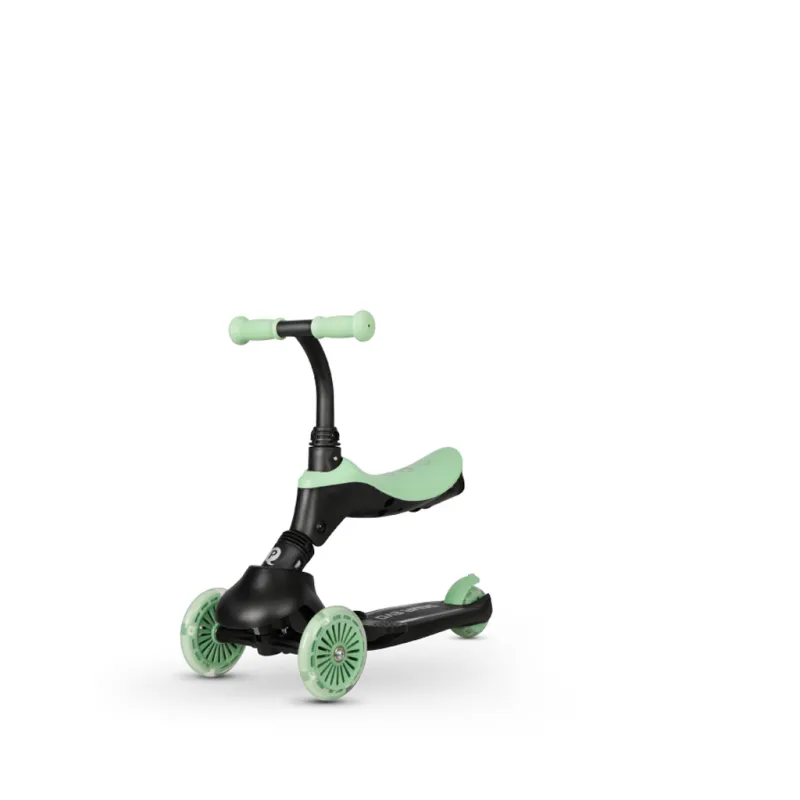QPLAY Koloběžka / odrážedlo Sema Evo s LED světly, věk 1 - 6 let, do 50 kg