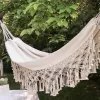 Baby Mix Velká závěsná houpací síť pro dva Hamaka XXL BOHO ecru