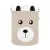 Sipo Koš na hračky se šňůrkou, skládací bavlněný / 43 l, Teddy Bear Beige