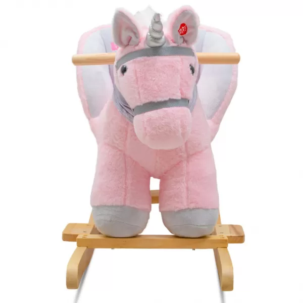 Baby Mix Houpací hračka s melodií Unicorn pink