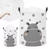 Sipo Koš na hračky se šňůrkou, skládací bavlněný / 43 l, Hippo