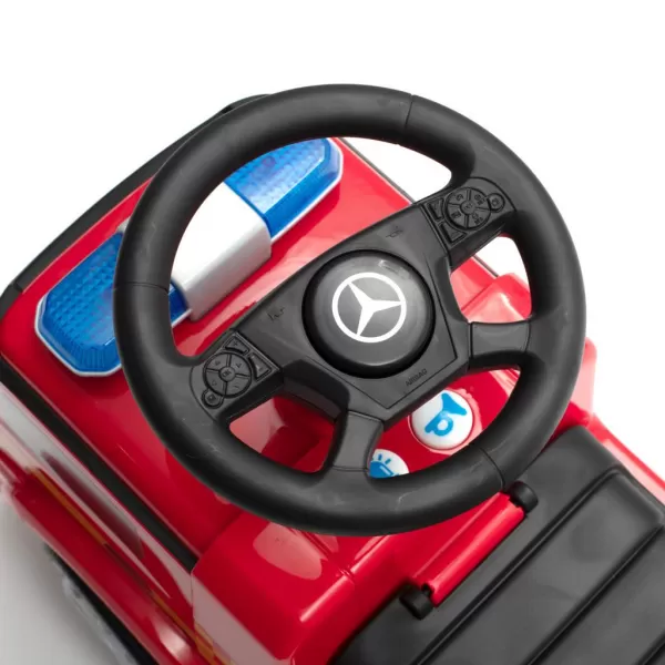 Baby Mix Dětské odrážedlo se zvukem Mercedes HASIČI červené