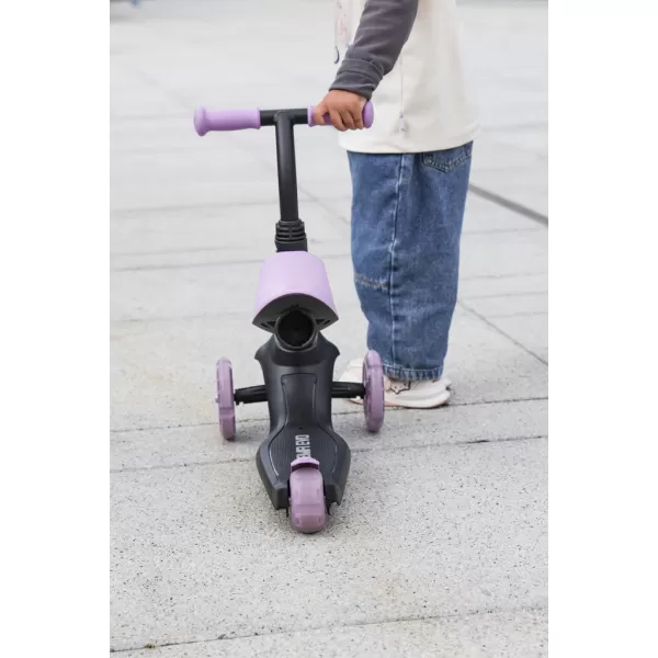 QPLAY Koloběžka / odrážedlo Sema Evo s LED světly, věk 1 - 6 let, do 50 kg