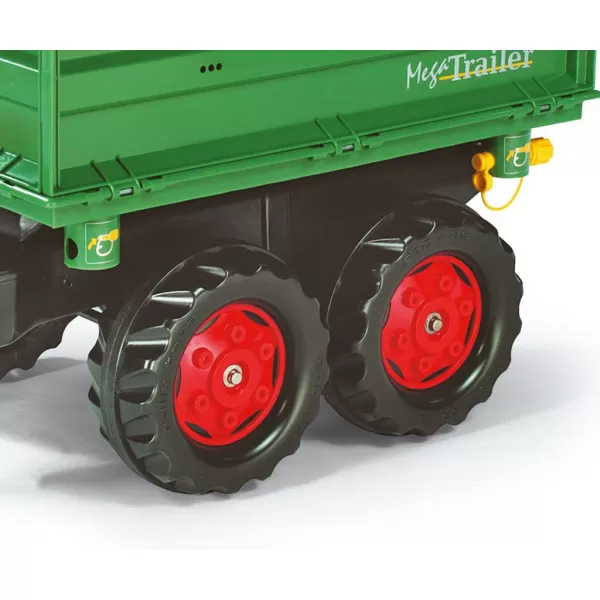 Milly Mally Sklápěcí 2 nápravový traktorový přívěs Rolly Toys Mega Trailer zelený