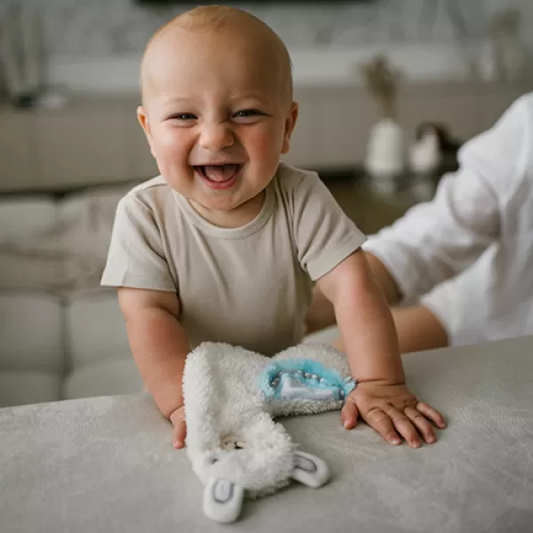 BABYONO Hračka mazlíček Lama Lulu modrá 0m+