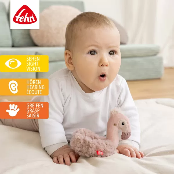 Baby Fehn Měkký kroužek plameňák, Pink