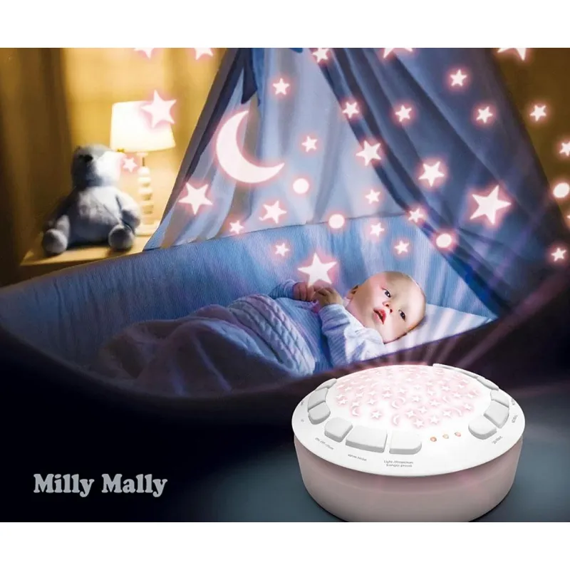 Milly Mally Plyšový usínáček jednorožec s projektorem