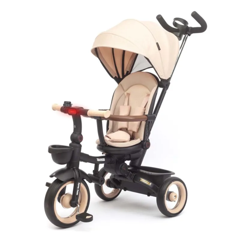 Milly Mally Luxusní dětská tříkolka s osvětlením Twinkle beige