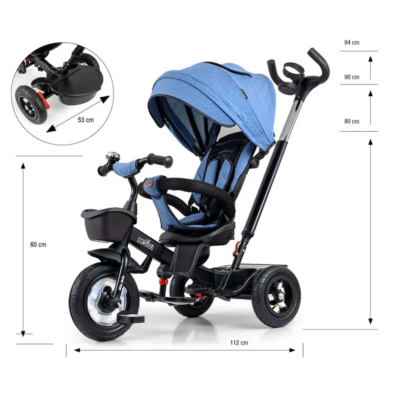 Milly Mally Dětská tříkolka Movi denim