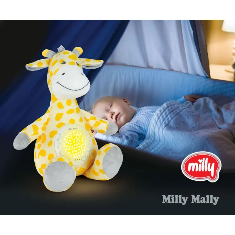 Milly Mally Plyšový usínáček žirafa s projektorem