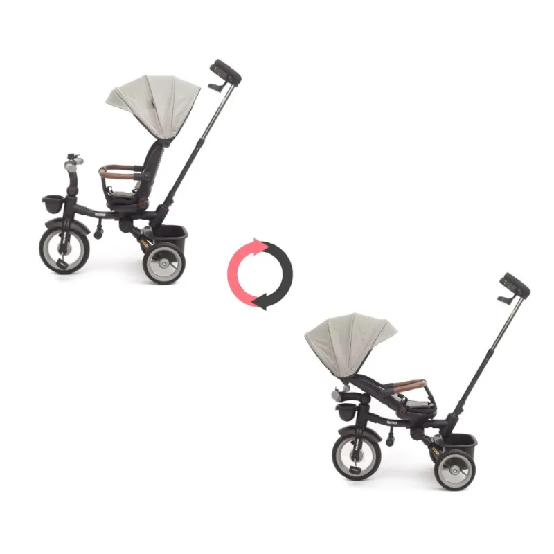 Milly Mally Luxusní dětská tříkolka s osvětlením Twinkle grey
