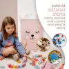 Sipo Koš na hračky se šňůrkou, skládací bavlněný / 43 l, Teddy Bear Pink