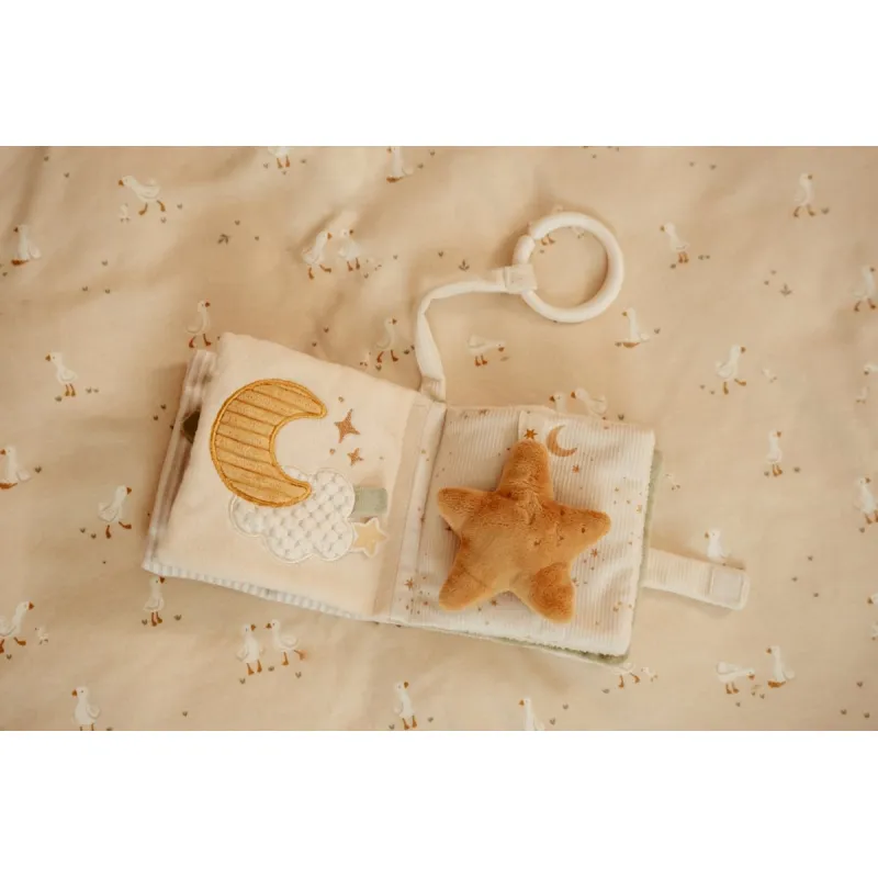 Little Dutch Závěsná textilní knížka s aktivitami Newborn Naturals
