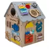Baby Mix Dřevěný interaktivní domeček Activity Board šedý