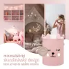 Sipo Koš na hračky se šňůrkou, skládací bavlněný / 43 l, Teddy Bear Pink