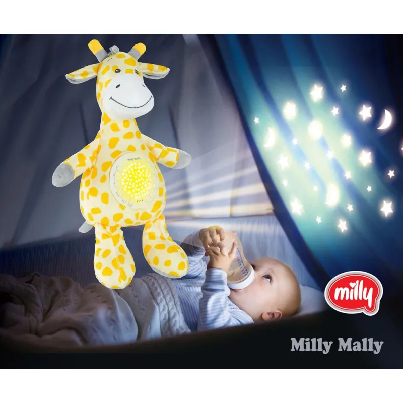 Milly Mally Plyšový usínáček žirafa s projektorem