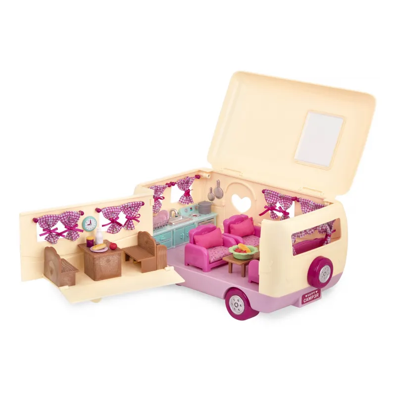 Li‘l Woodzeez Sada na kempování Pink Happy Camper