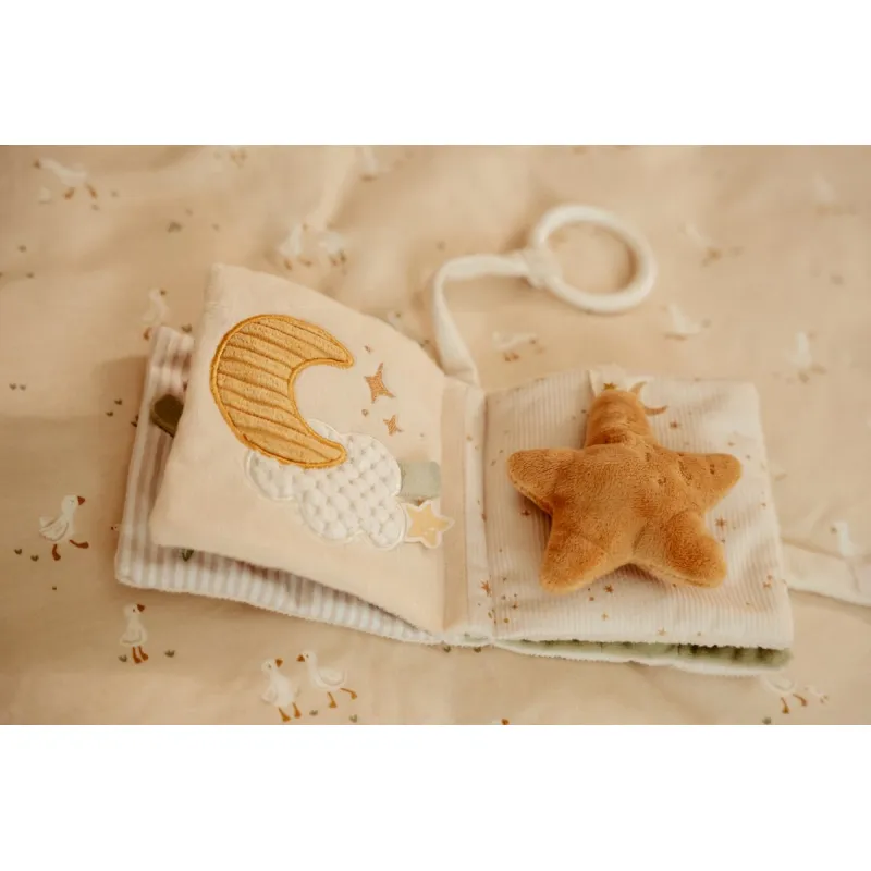 Little Dutch Závěsná textilní knížka s aktivitami Newborn Naturals
