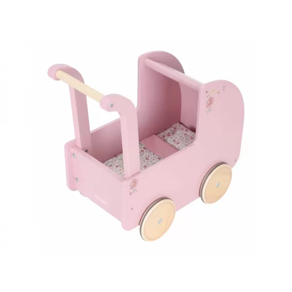 Little Dutch Kočárek pro panenky dřevěný s peřinkou