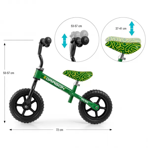 Milly Mally Dětské balanční kolo Dragon green