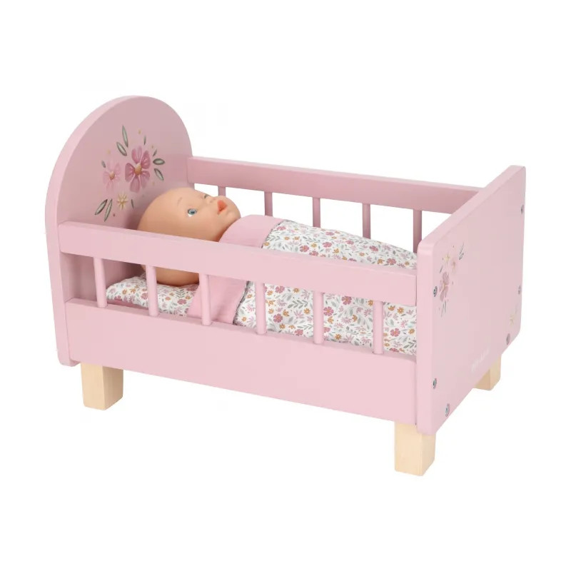 Little Dutch Postýlka pro panenky dřevěná s peřinkou