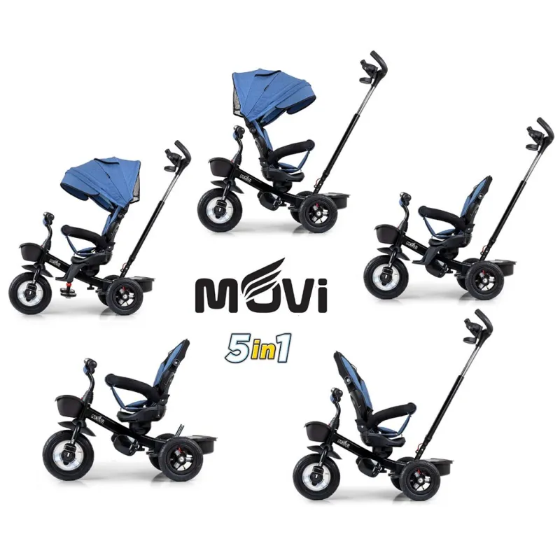 Milly Mally Dětská tříkolka Movi denim