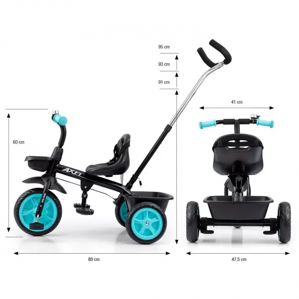 Milly Mally Dětská tříkolka Axel black