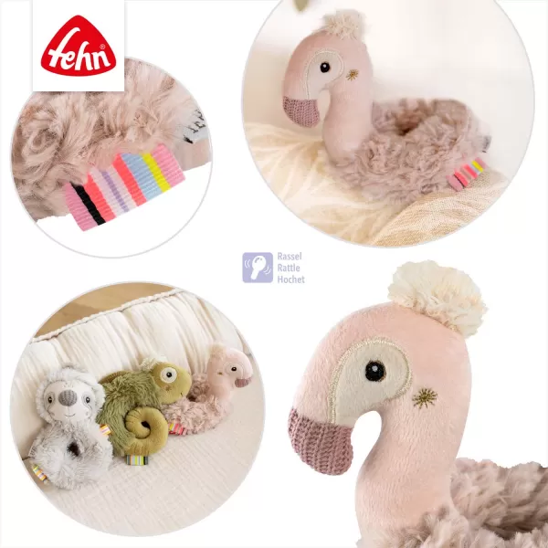 Baby Fehn Měkký kroužek plameňák, Pink