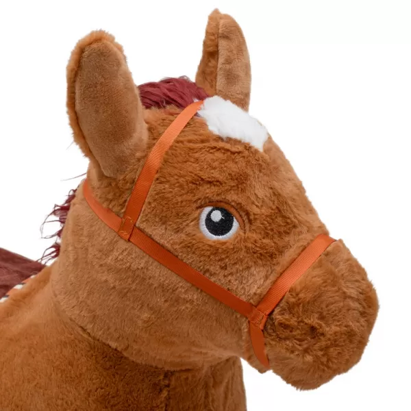 Baby Mix Plyšový skákací koník se zvukem hnědý