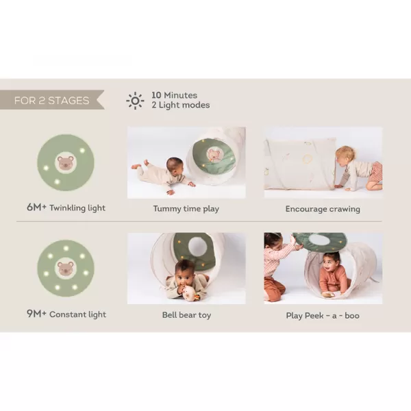 Taf Toys Prolézací tunel Glow & Crawl